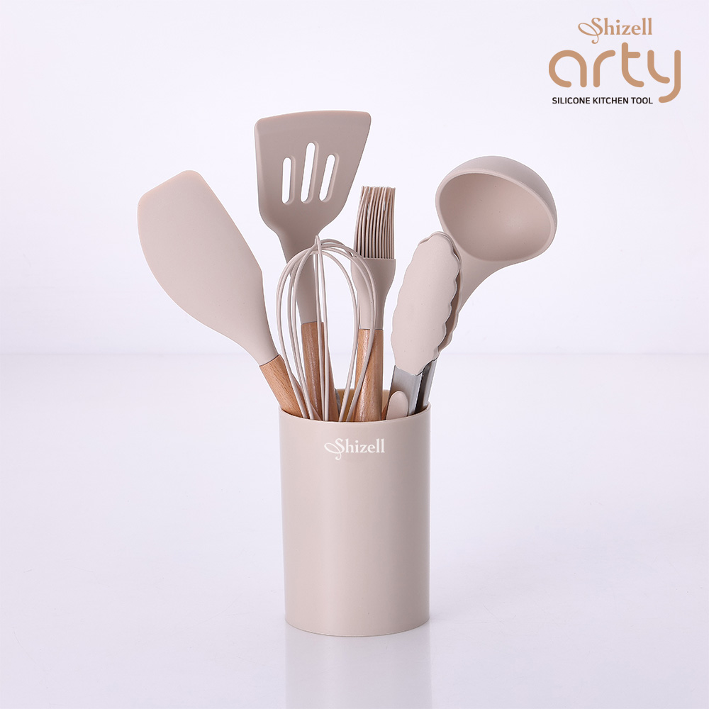 [쉬젤] 아티 실리콘 키친툴 7종 (뒤지개,국자,브러쉬,거품기,스파츌라,집게,조리도구통)