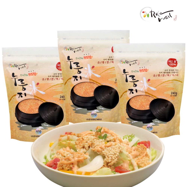 [라이스웰] 오래구워 구수한 백미누룽지240g*3개