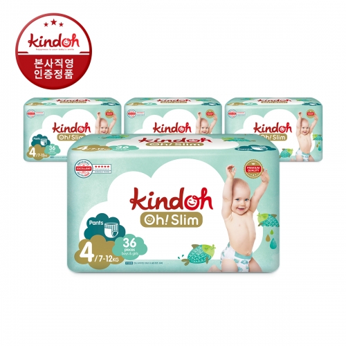 킨도 프리미엄 오슬림 팬티형 기저귀 4단계 대형 36매x4팩(144매)