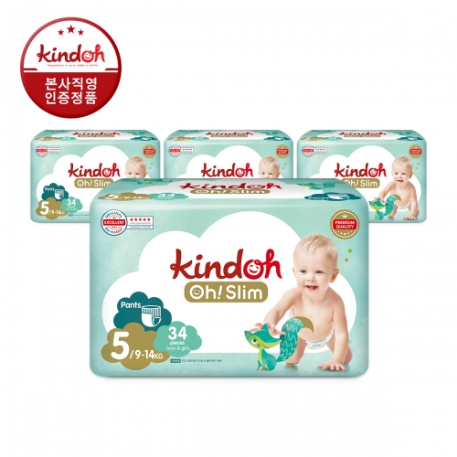 킨도 프리미엄 오슬림 팬티형 기저귀 5단계 특대형 34매x4팩(136매)