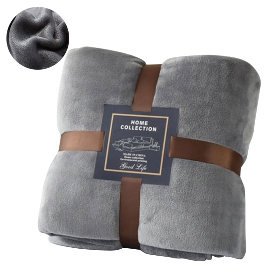 [언박싱팩토리] 프리미엄 두꺼운 밍크 극세사 담요(그레이)_100x150cm