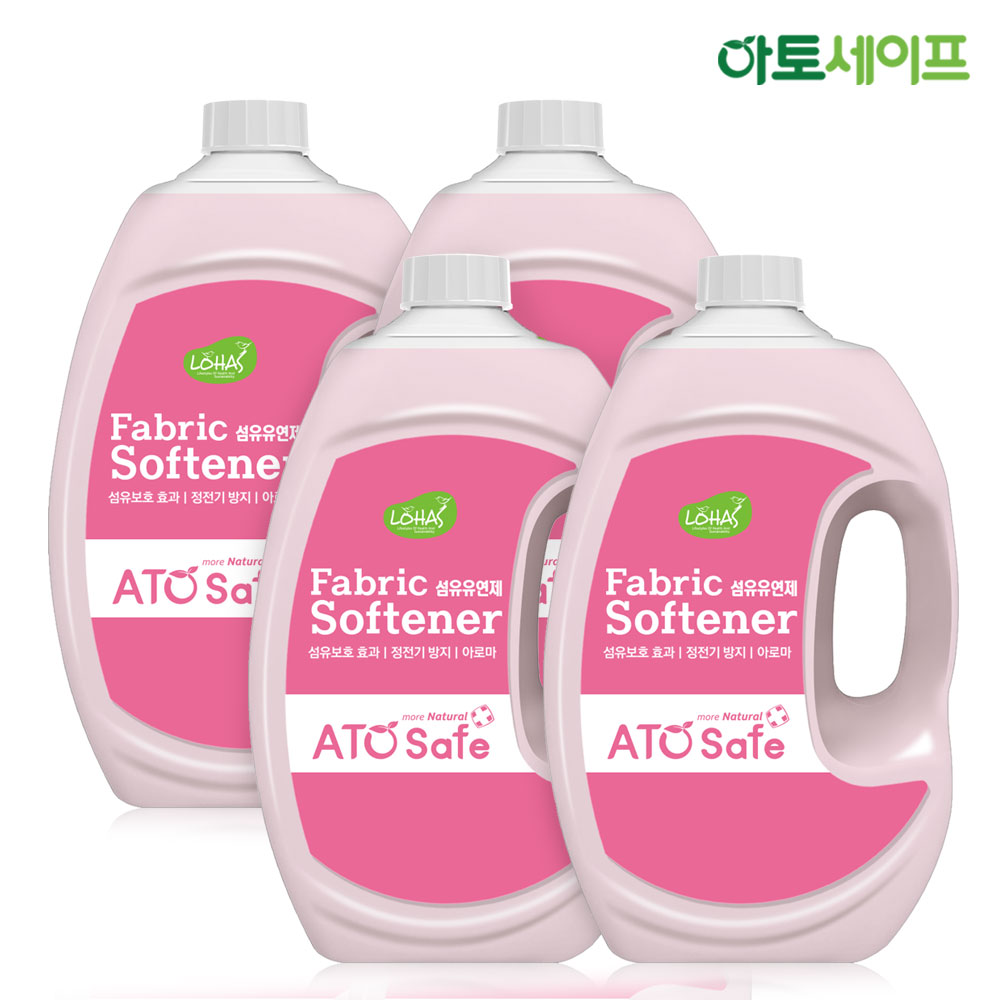 아토세이프 섬유유연제 (핑크로즈향 2.5L 4개)