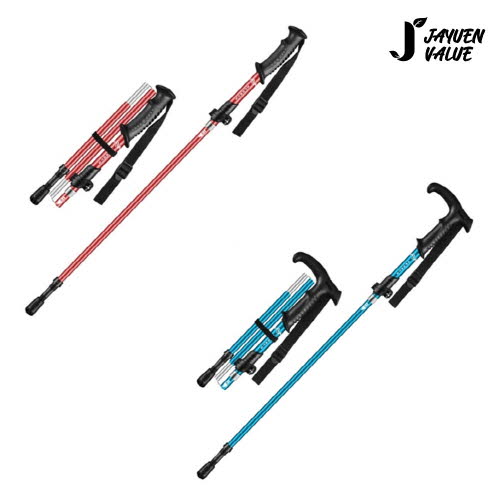 [자연밸류] 프리미엄 접이식 일체형 등산스틱 JVM-GTR01 (색상택일)