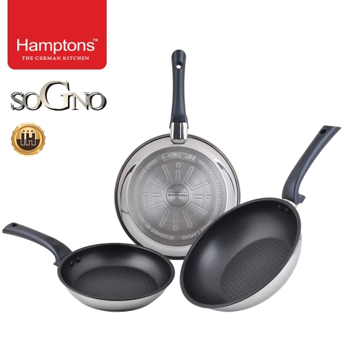 [Hamptons] 독일햄튼 소노(SOGNO)스텐 인덕션 후라이팬세트(3P) (HTS-22F28F28W)