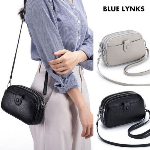 [블루링스] KUK 여성 소가죽 3라인 크로스백 BLM-KUK01 (색상택일)