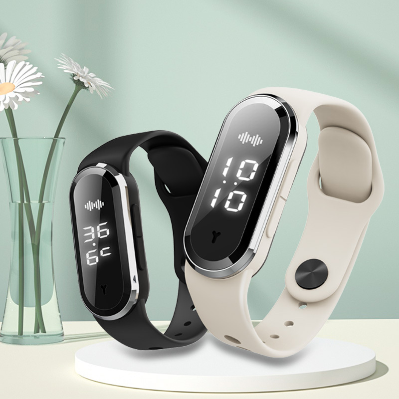 [굿프렌드] 캠핑 야외 실내 취침용, 온도 걸음 수 측정 시계 겸용 손목형 초음파 모기퇴치기