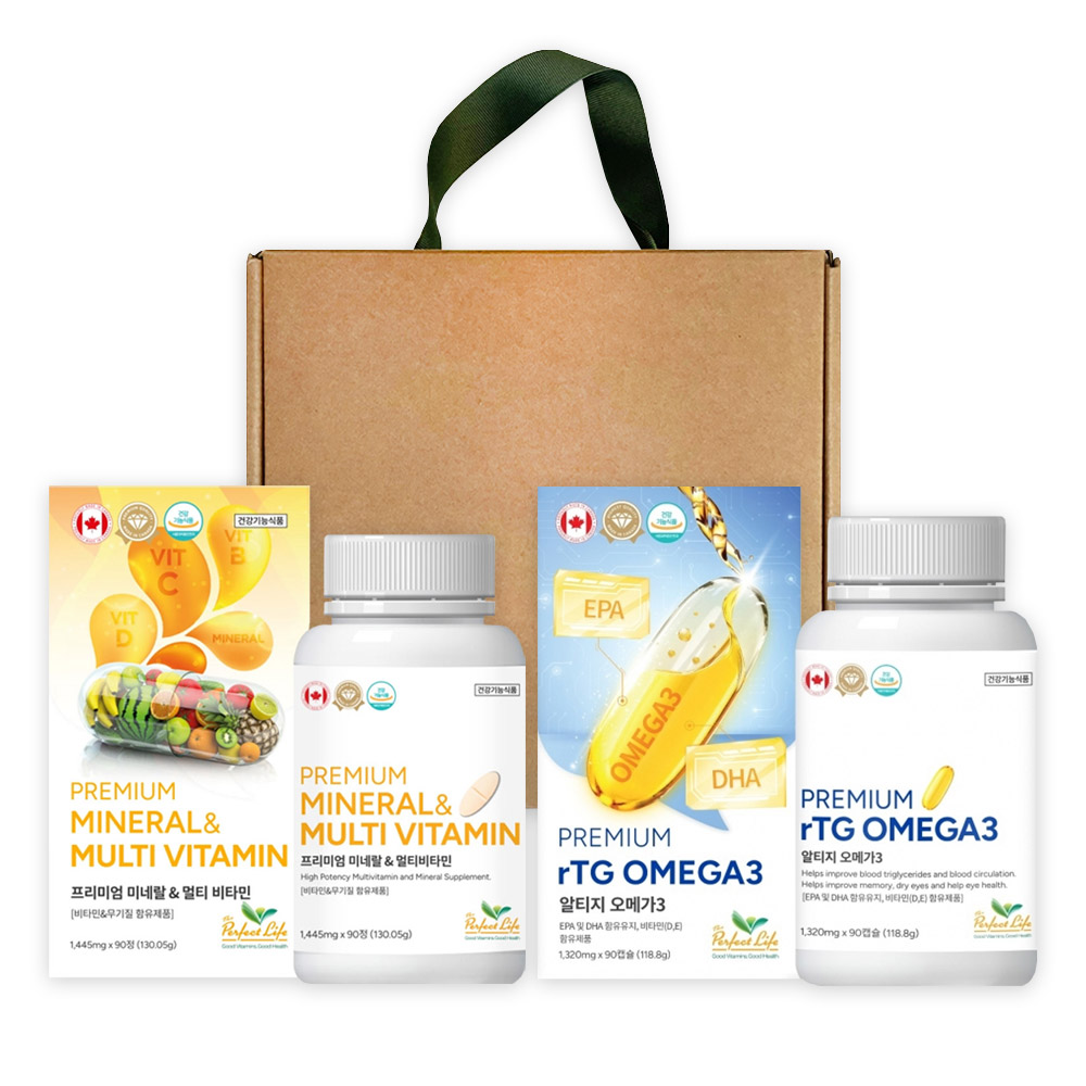 [프리미엄 선물세트] 미네랄&멀티비타민(90정) + 알티지오메가3(90캡슐)