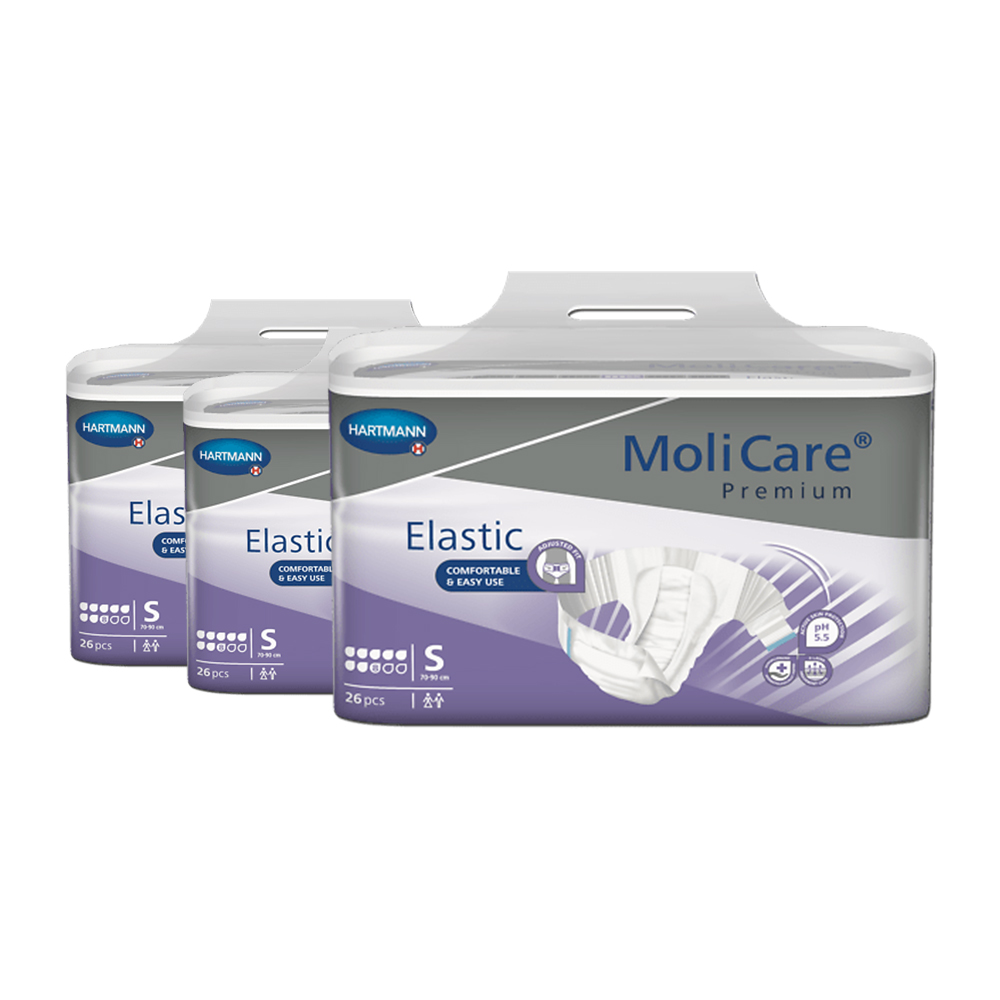 몰리케어 성인용기저귀 매직테이프형 엘라스틱 8D S 1박스(26매x3팩)