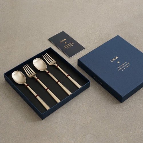 [한국도자기리빙] 노아 디저트 유기 커트러리 4p세트 (스푼2+포크2)