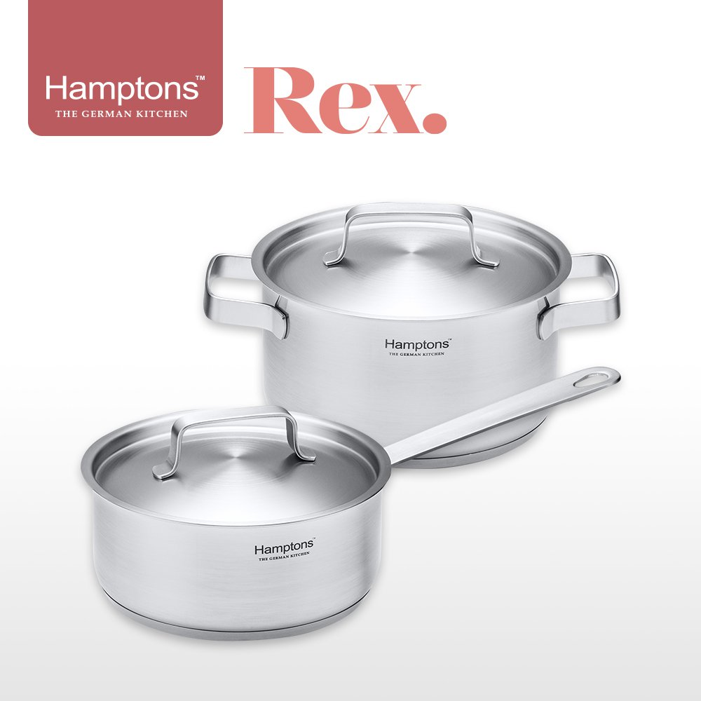 [Hamptons] 독일햄튼 REX 3중바닥 인덕션냄비 2종세트 -A(4P)_18편수+18양수