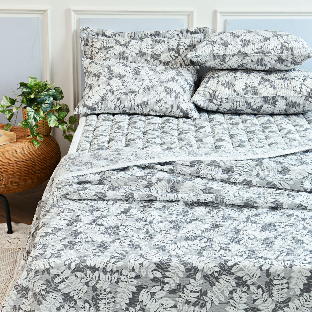 [침구연구소] 벨리아 홑 시어서커 여름 이불패드세트 SS(이불+패드+베개커버)