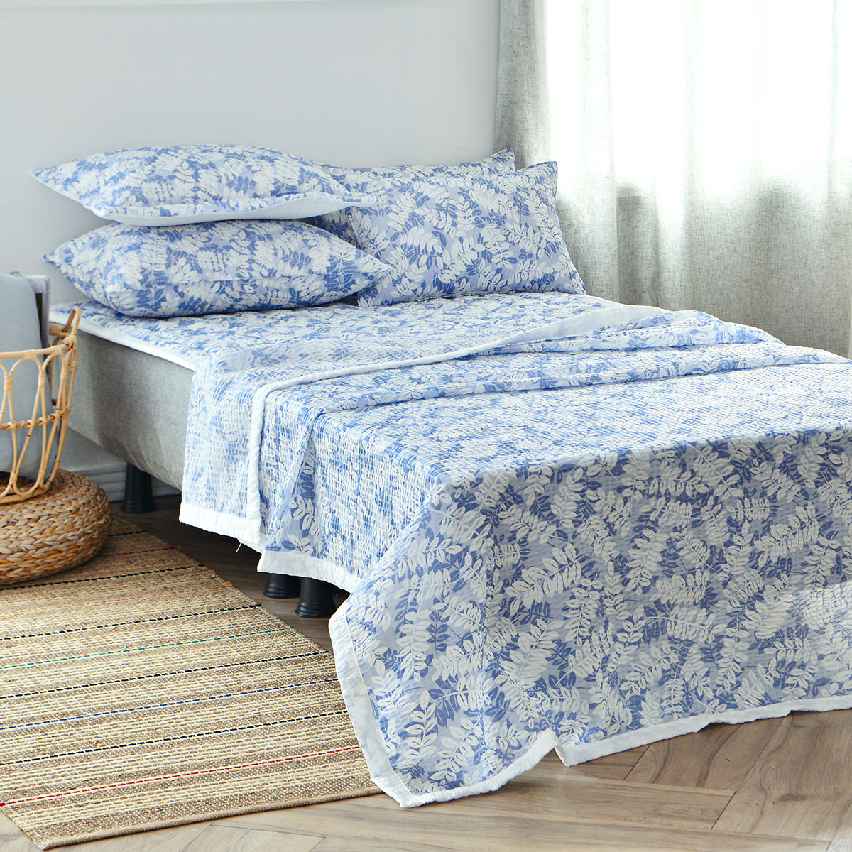 [침구연구소] 벨리아 홑 시어서커 여름 이불베개세트 SS(이불+베개커버)