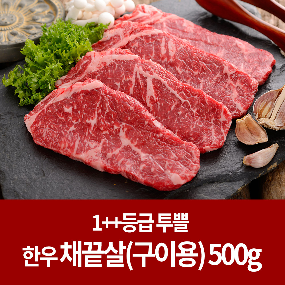 [숙성 한우] 소고기 1++등급 채끝 500g (구이용)