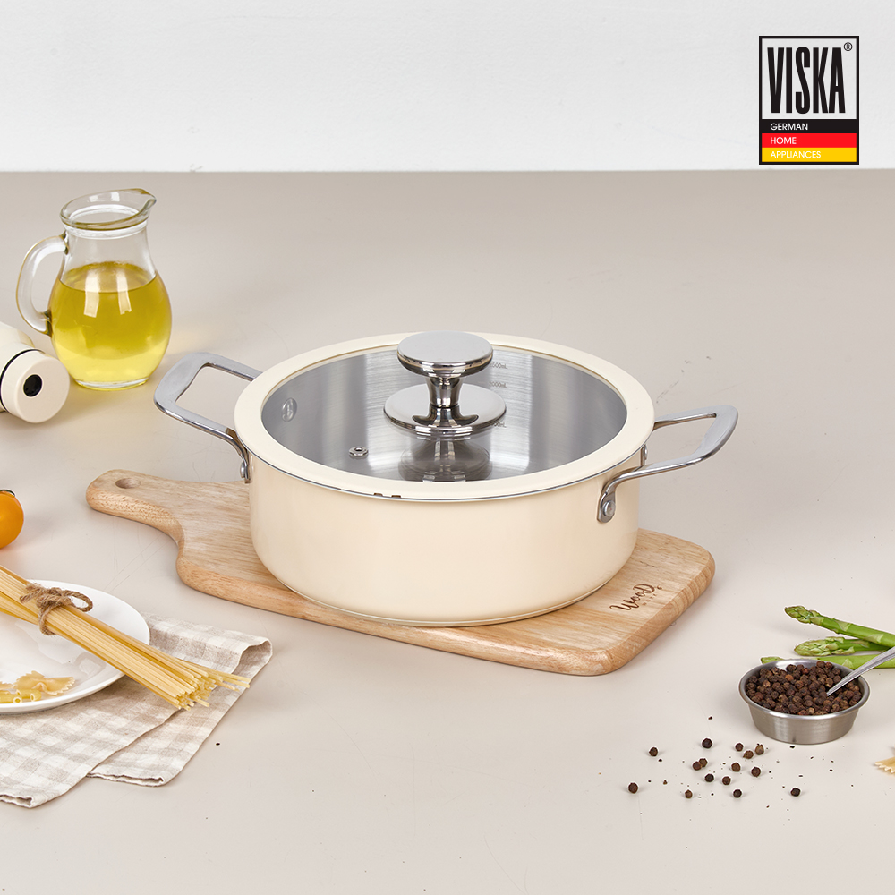 [비스카] 인덕션 양수 전골 냄비 22cm VK-MS22