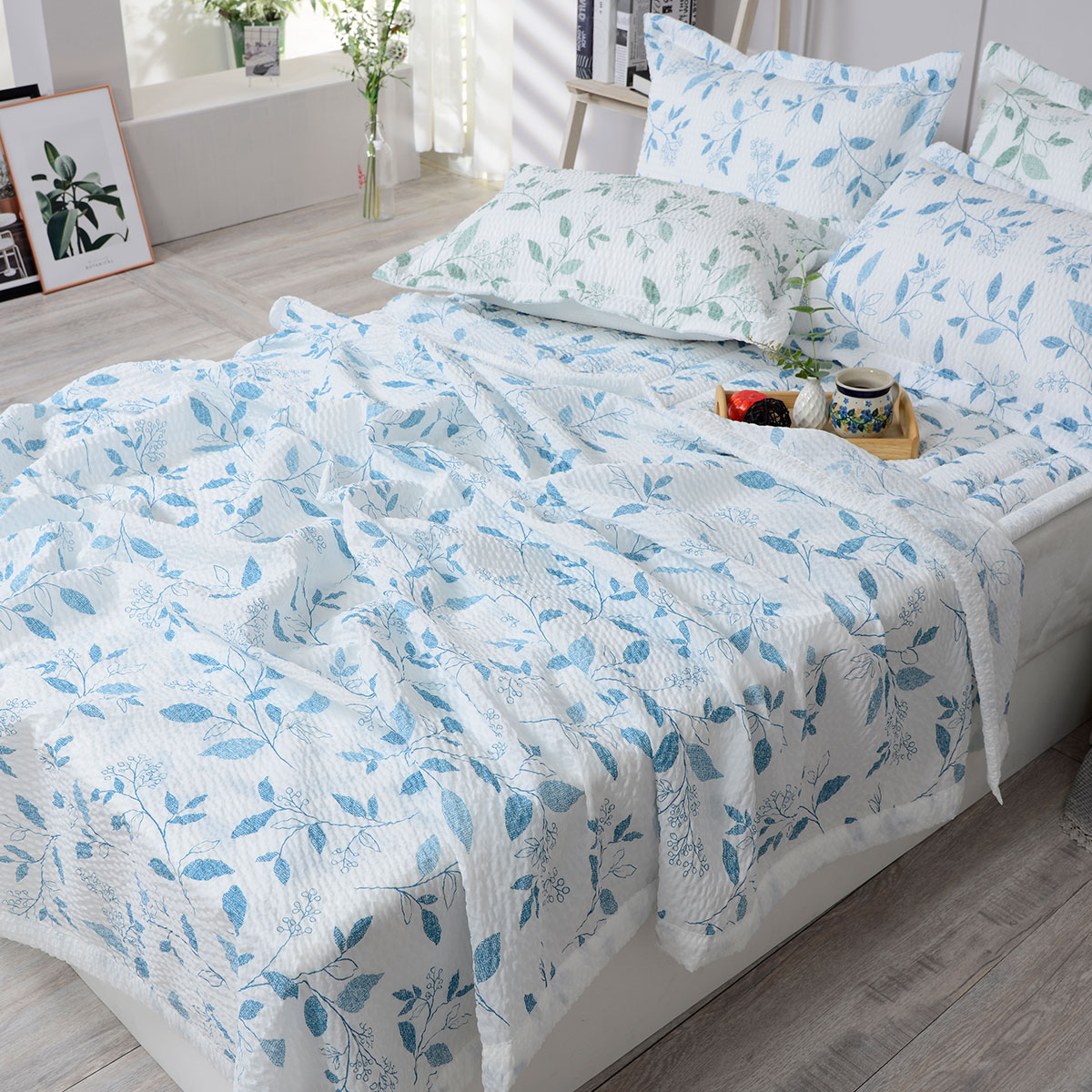 [침구연구소] 브리즈 홑 시어서커 여름 이불베개세트 SS(이불+베개커버)