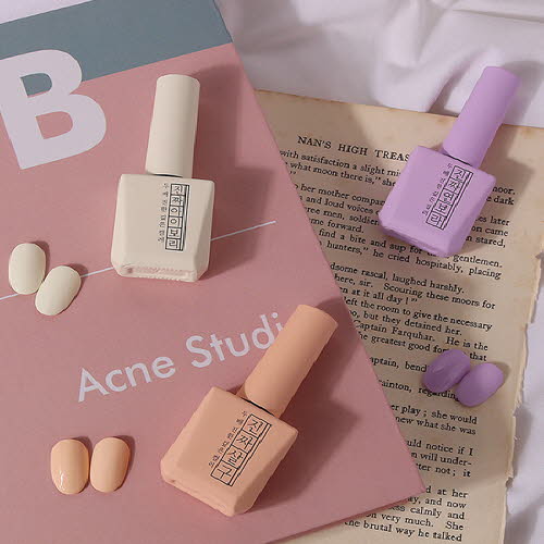 [모스티브] 칼라 젤 폴리시 진짜시리즈 12ml 3종세트(아이보리/살구/연보라)