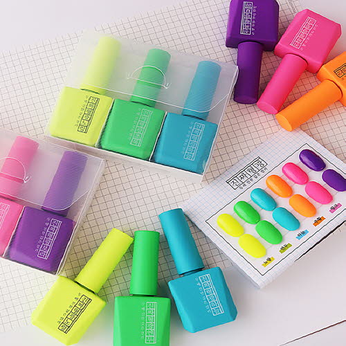 [모스티브] 칼라 젤 폴리시 진짜시리즈 12ml 형광 6종세트(노랑/연두/하늘/주황/핑크/보라)