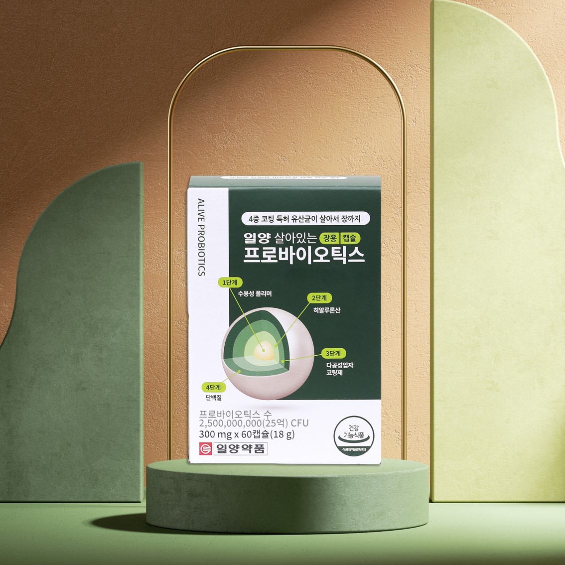 [일양약품] 4중 코팅 살아있는 장용캡슐 프로바이오틱스 (2개월분)