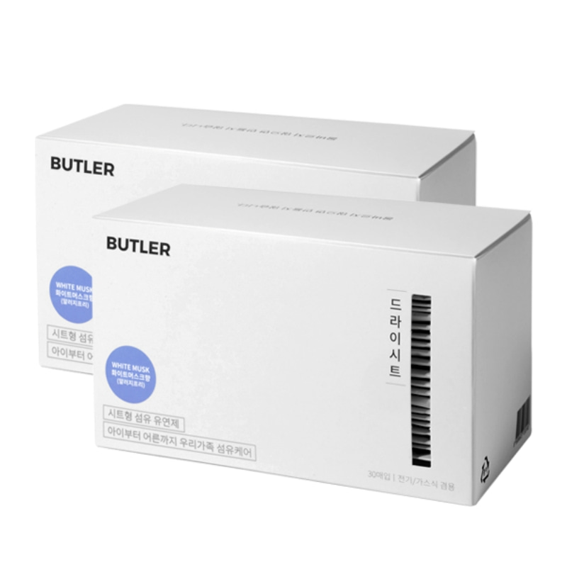[버틀러] 드라이시트 30매 x 2개 (향3종/택1)