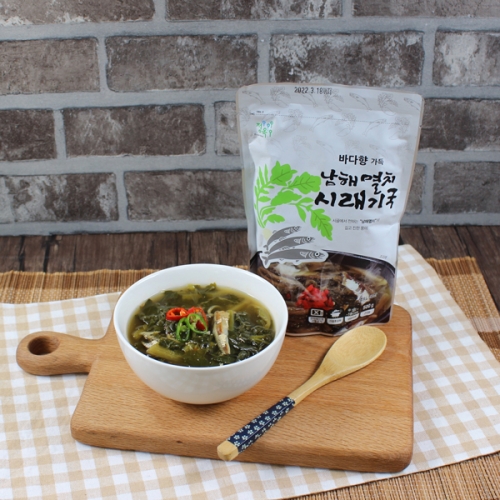 [정옥] 100% 남해안 멸치 사용 남해멸치시래기국 500g 3팩