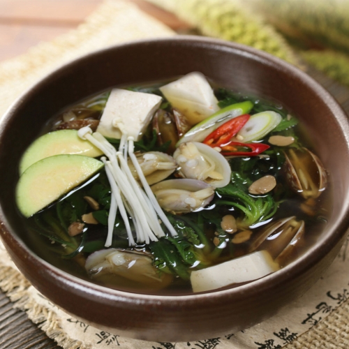 [정옥] 봄내음 가득 향긋한 시골맛 바지락냉이국 500g 5팩