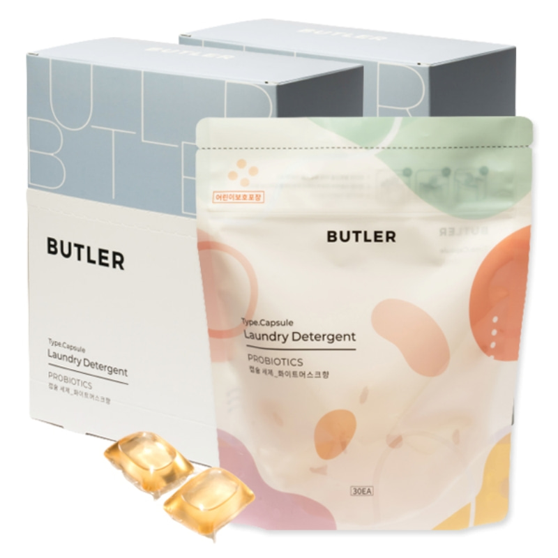 [버틀러] 프로바이오틱스 캡슐 세탁세제 30캡슐 x 2개 (향2종/택1)