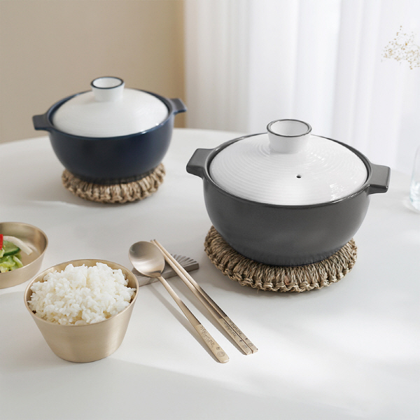 [한국도자기리빙] 아름 뚝배기 2종세트 (18cm+16cm)