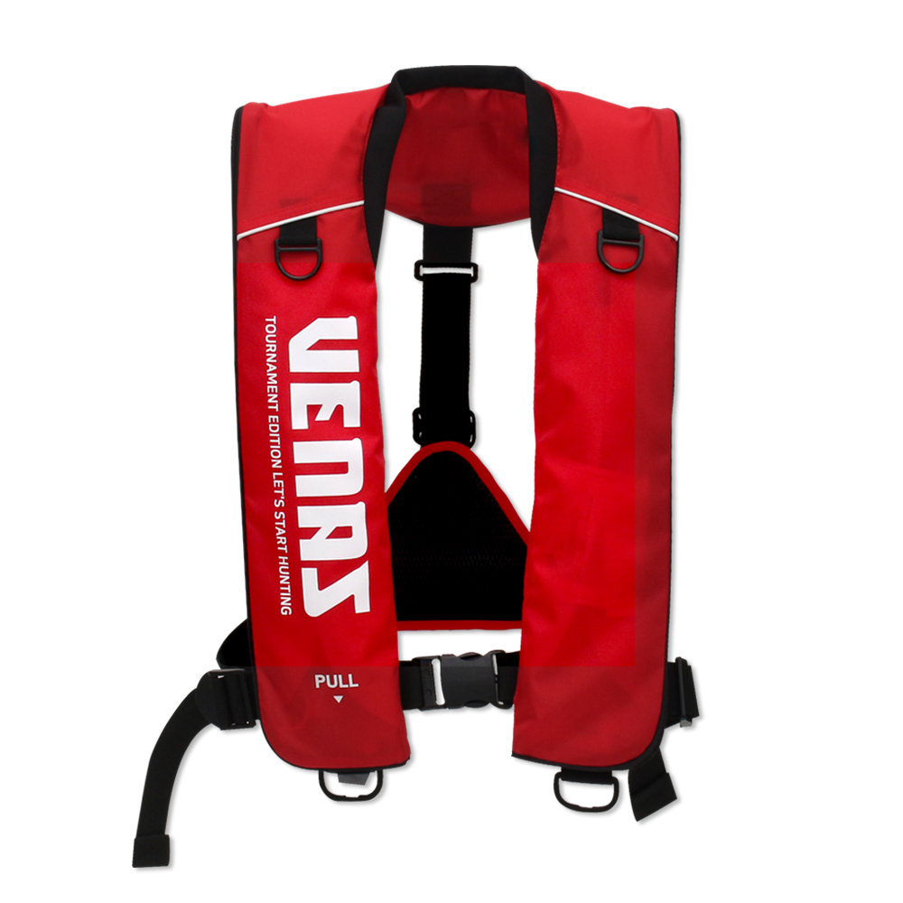 [싸파] 베나스 자동 팽창식 구명조끼 TMSAA21-AW 레드 낚시