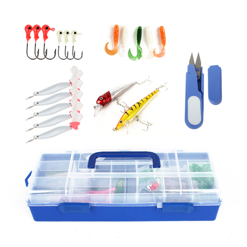 [싸파] 올라운드 루어채비 19종set 태클박스포함/스푼 웜 지그헤드 미노우