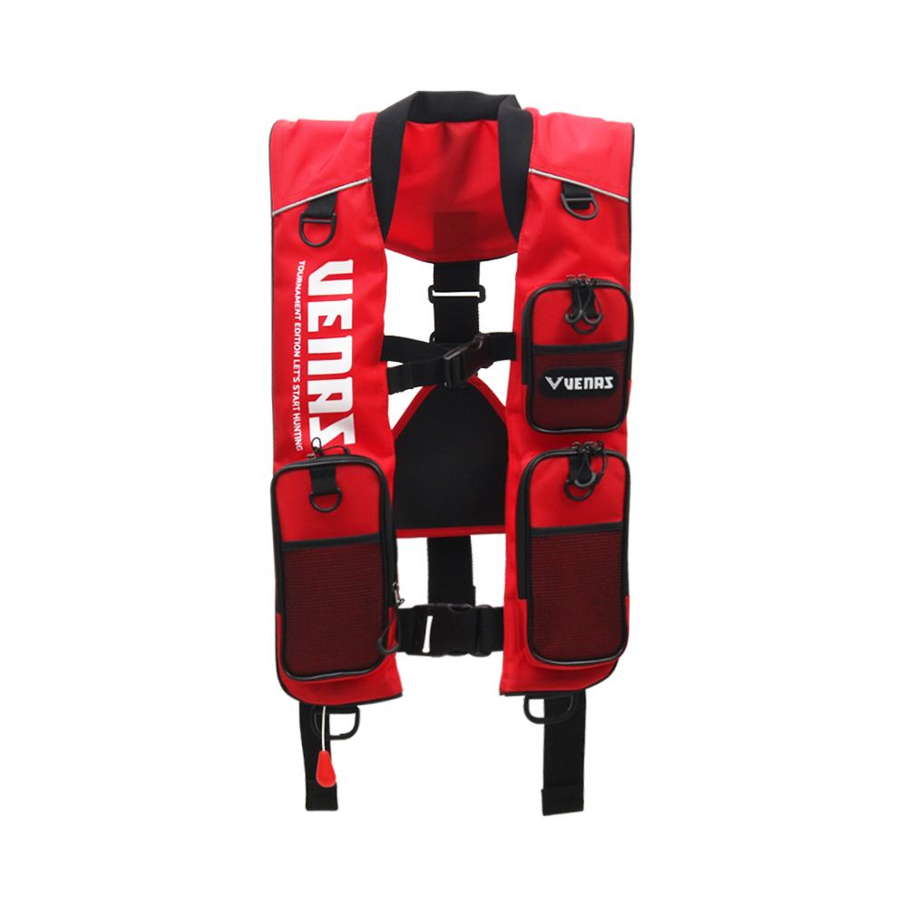 [싸파] 베나스 프리미엄 자동팽창식 구명복 3포켓 레드