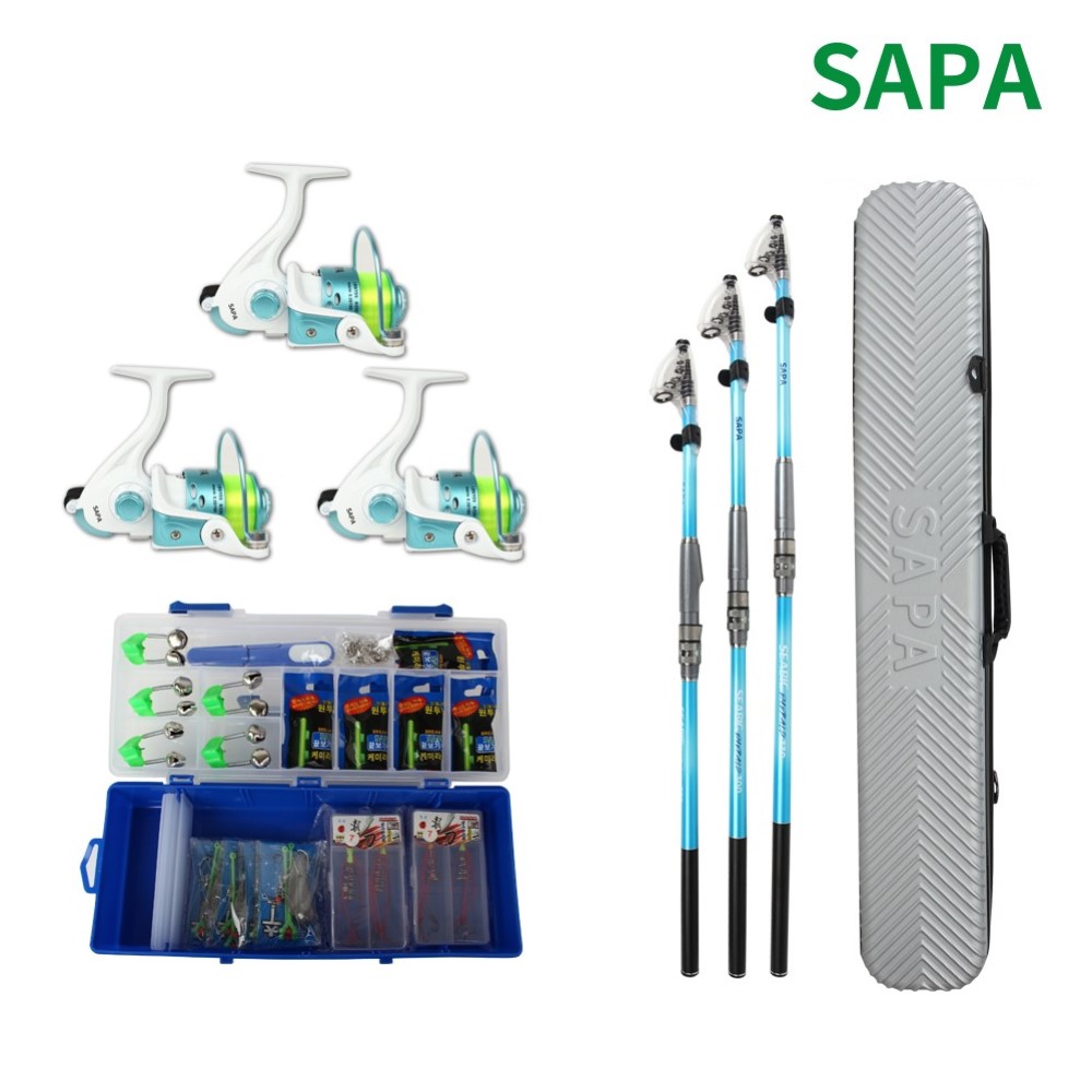 [싸파] 홈쇼핑모델2 SEABIG 에메랄드 원투낚시 풀세트 (바다낚시,민물낚시,방파제)