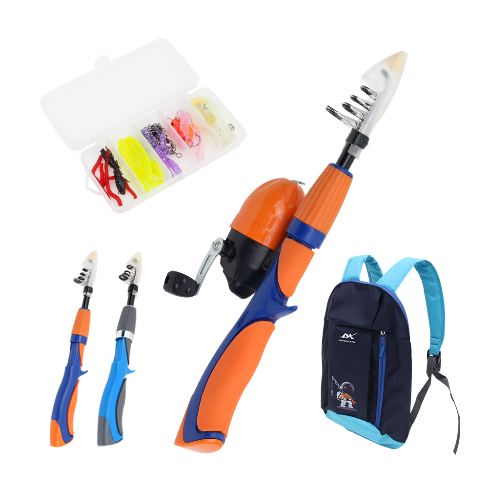[싸파] 더블킬 어린이 낚시세트 오렌지 가방포함 미니
