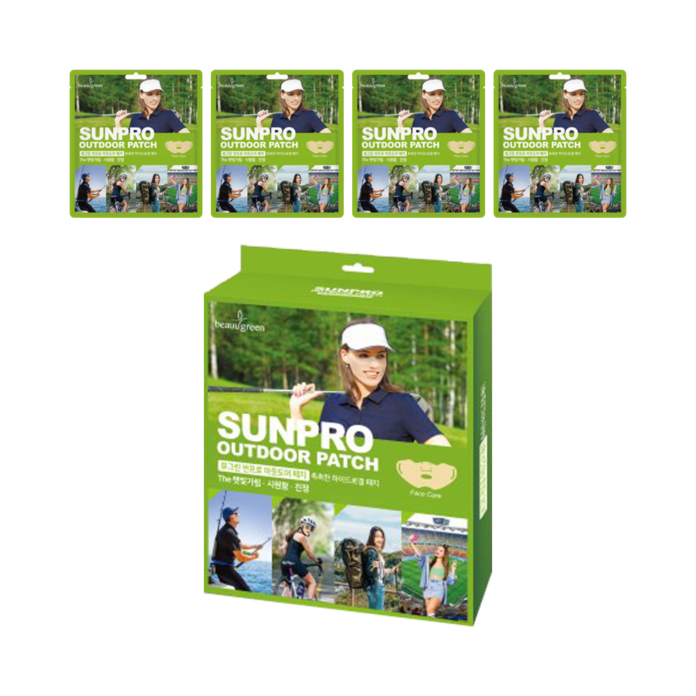 [뷰그린] 썬프로 아웃도어 패치 4매입 귀걸이형 골프 낚시 등산 자외선차단