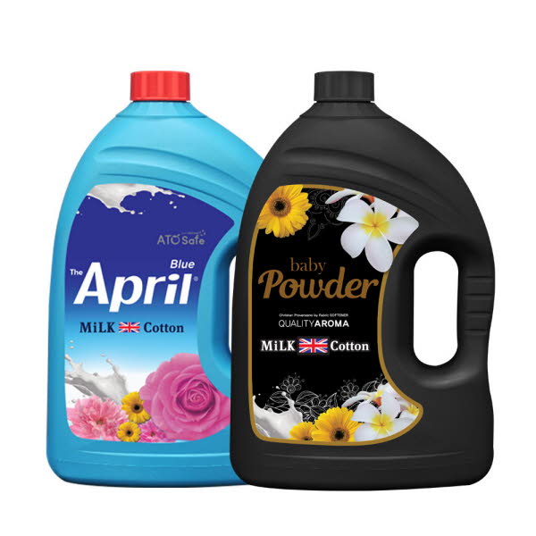 밀크코튼 고농축 유연제 3.06L 에이프릴향 1개 + 파우더향 1개