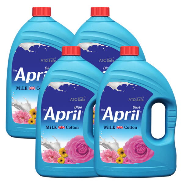 밀크코튼 고농축 유연제 에이프릴향 3.06L 4개