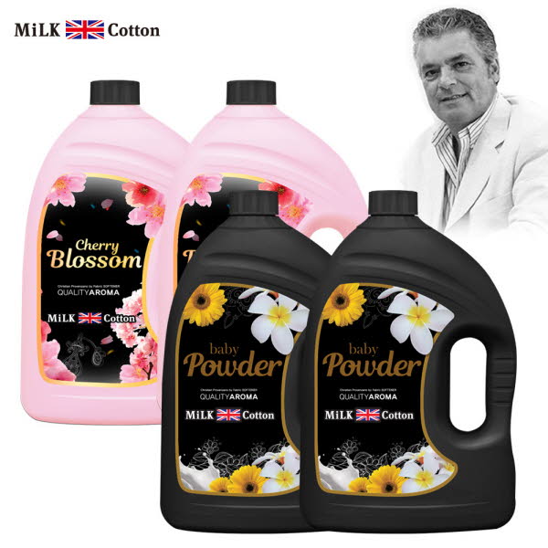 밀크코튼 고농축 유연제 3.06L 벚꽃에디션향 2개 + 파우더향 2개