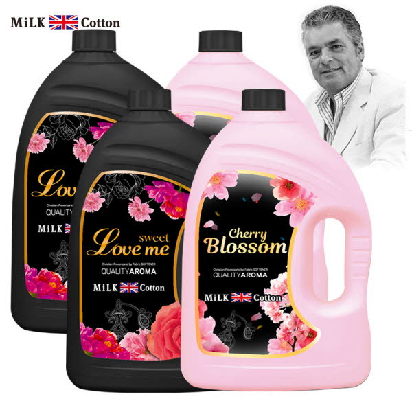 밀크코튼 고농축 유연제 3.06L 러브미향 2개 + 벚꽃에디션향 2개