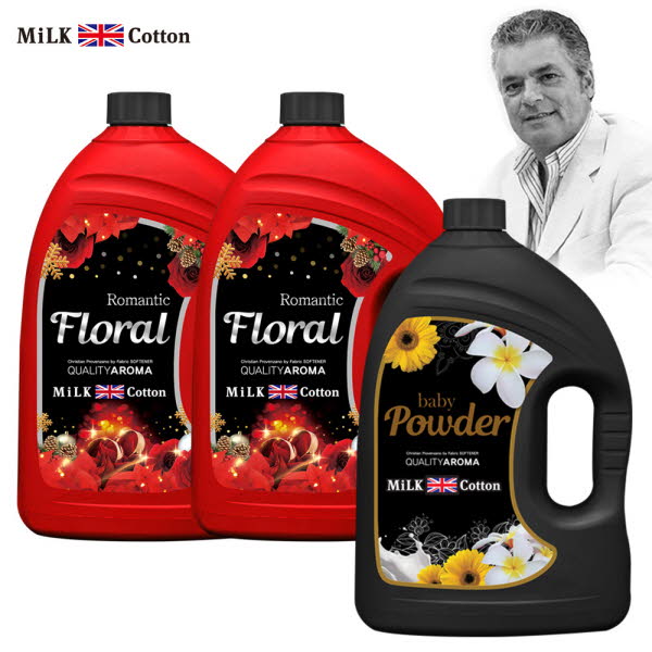 밀크코튼 고농축 유연제 3.06L 플로럴향 2개 + 파우더향 1개