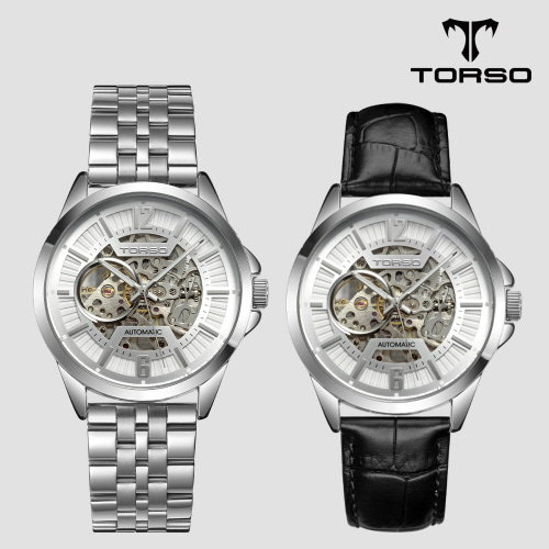 [토르소]제피로스 스켈레톤 오토매틱 워치 (가죽 스트랩 증정)T605M-SSS