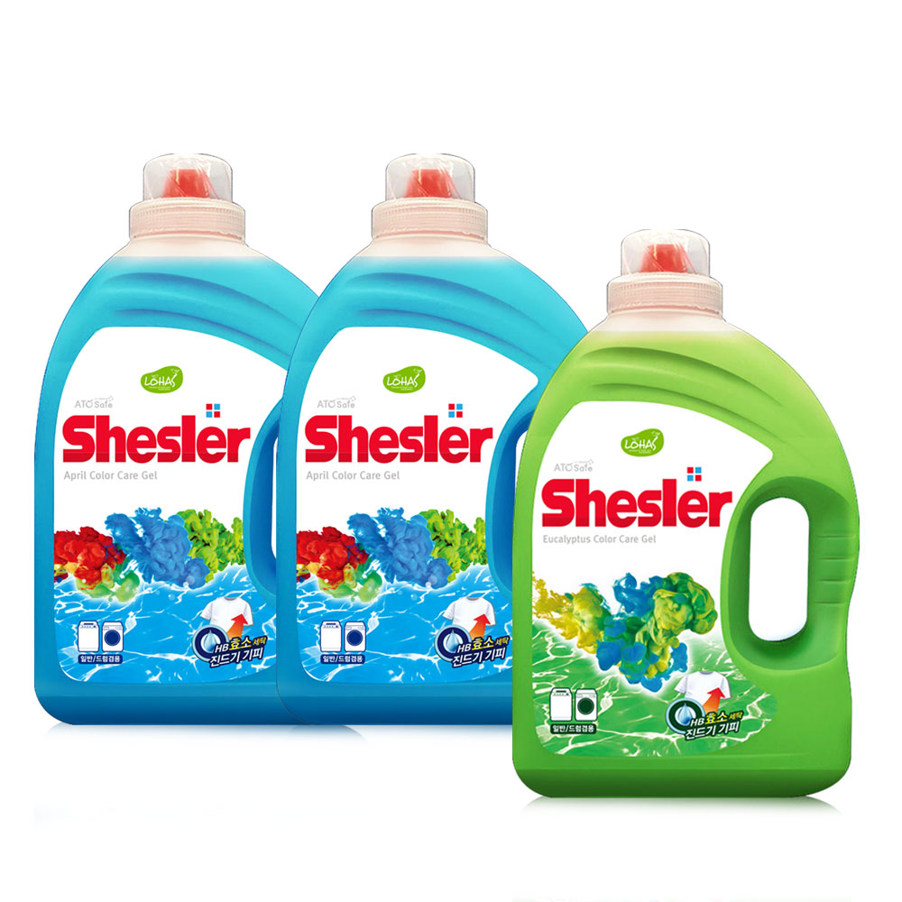 강호동의 쉬슬러 세탁 액체 세제 3.05L 에이프릴 2개+유칼립투스 1개