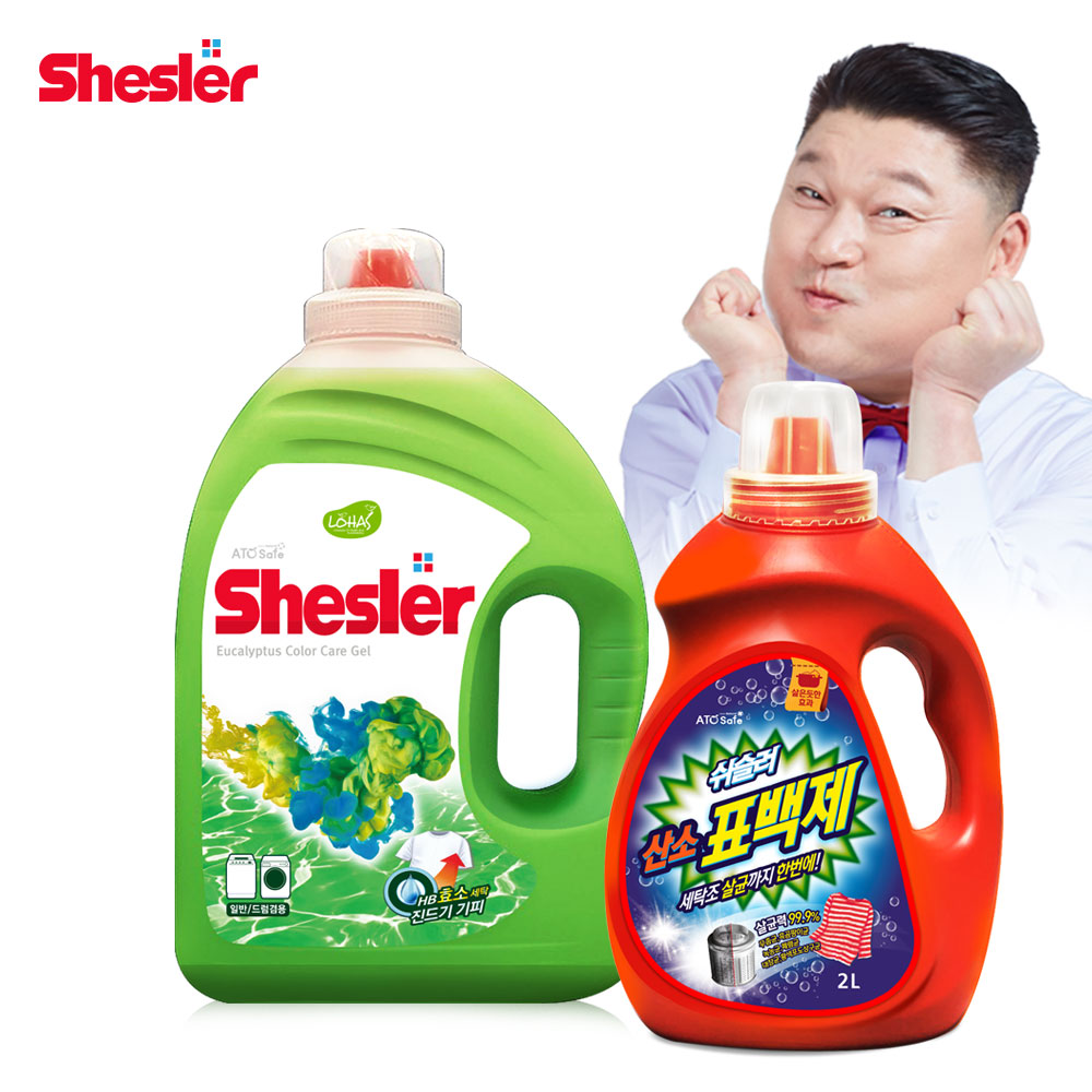 강호동의 쉬슬러 액상 세제 유칼립투스 3.05L 1개+표백 액상 세제 2L 1개
