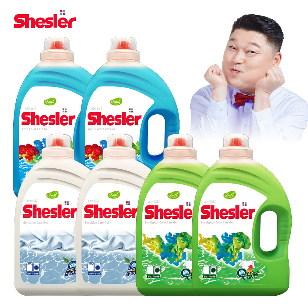 강호동의 쉬슬러 액상 세제 3.05L 에이프릴 2개+유칼립투스 2개+센스티브 2개