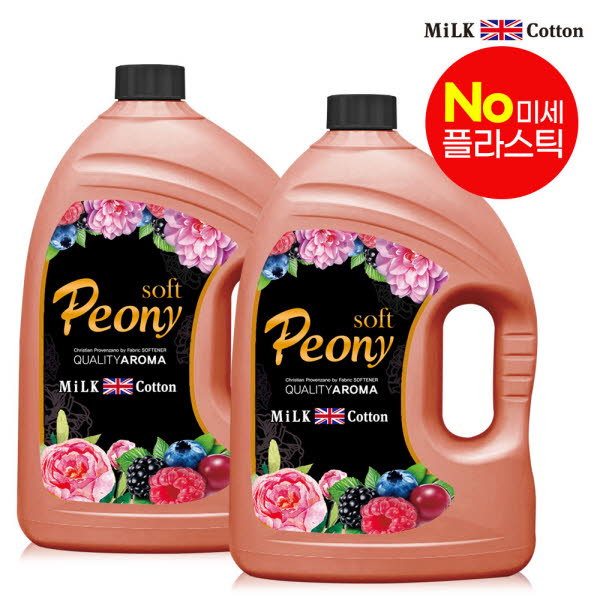 밀크코튼 고농축 유연제 3.06L 피오니향 2개