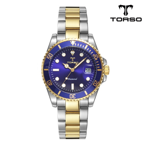 [토르소]이카로스 다이아몬드 워치 남성 메탈 밴드 시계 T502M-G-LC