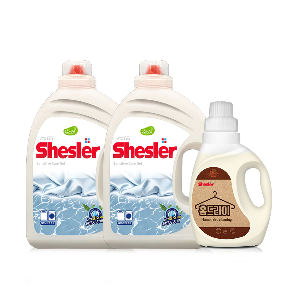 강호동의 쉬슬러 액상 세제 센스티브 3.05L 2개+홈드라이전용 650ml 1개