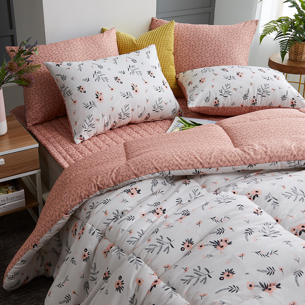 [침구연구소] 플로리아 먼지없는 에어스킨 차렵 이불패드세트 퀸Q(이불+패드+베개커버)