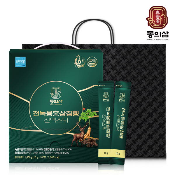 [동의삼] 천녹용홍삼침향 진액스틱(100포) 10g x 100포 [A0938]