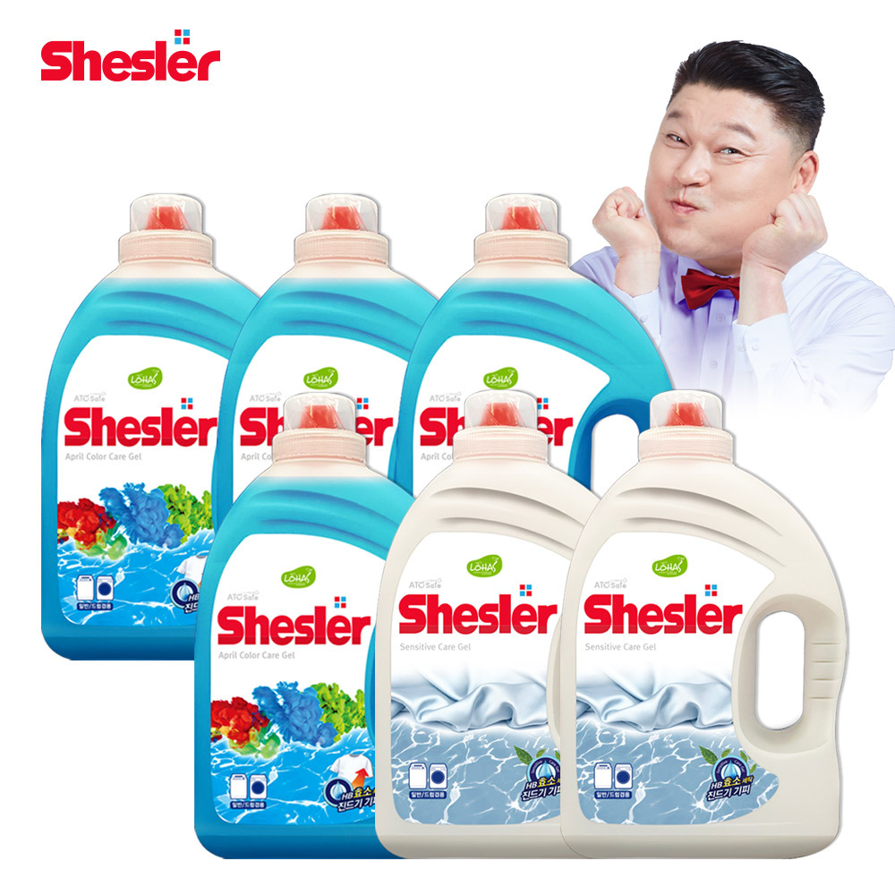 강호동의 쉬슬러 액상 세제 3.05L 에이프릴 4개+센스티브 2개