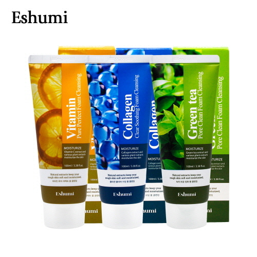 [애슈미]폼 클렌징 100mlx6개 (녹차/비타민/콜라겐/혼합 중 택1)