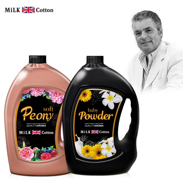 밀크코튼 고농축 퍼퓸 섬유유연제 (3.06L 2개 피오니향+파우더향)